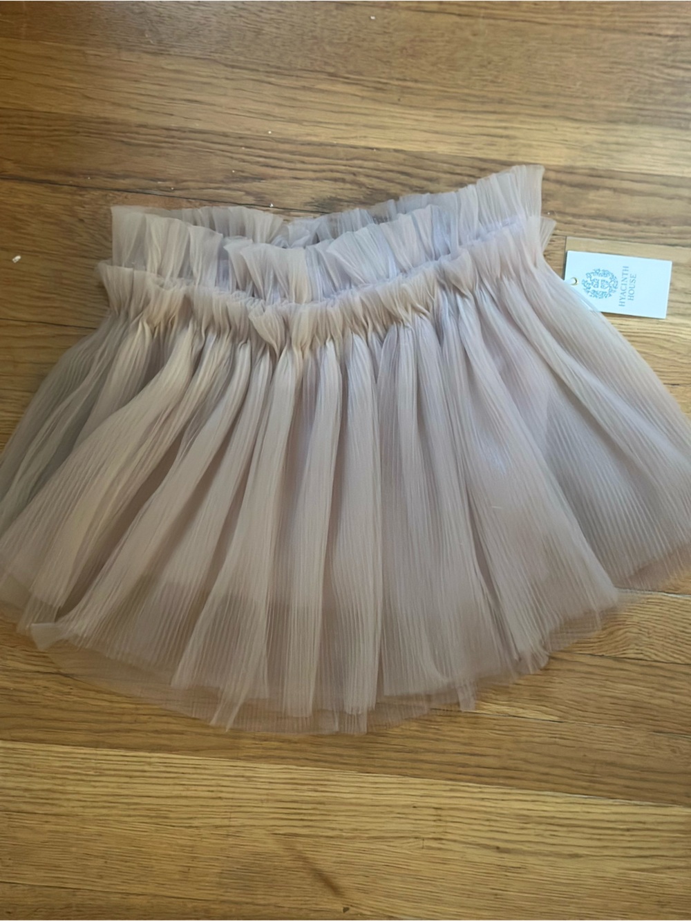 Women’s Light Taupe Layered Tulle Top